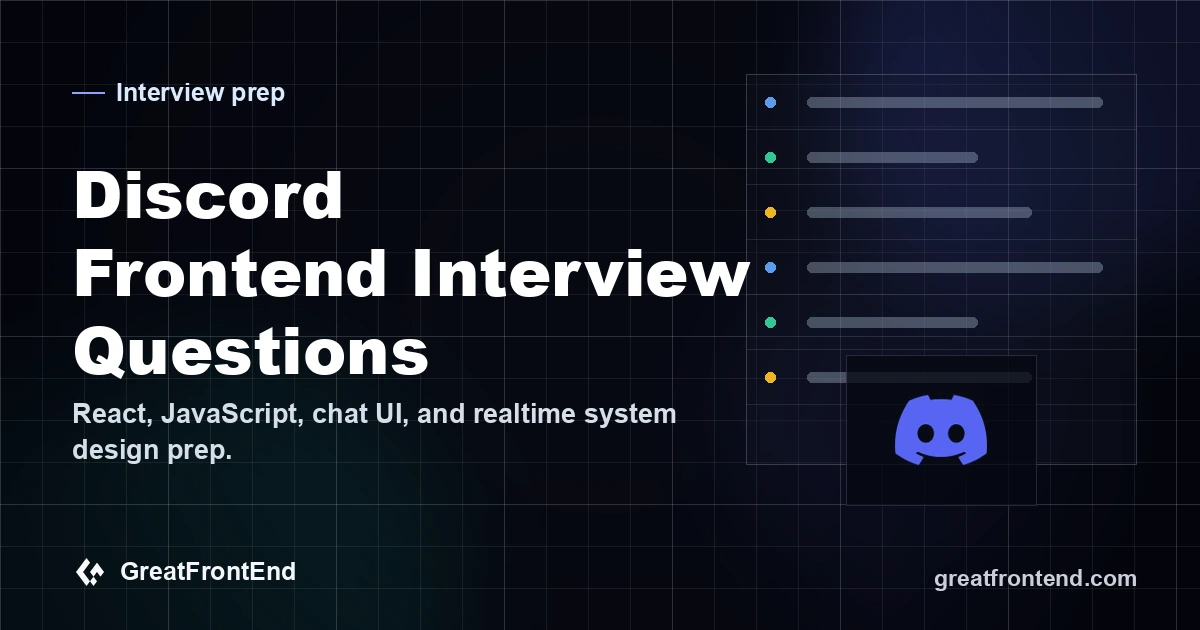 Discord Frontend Interview Questions: What to Expect in 2026