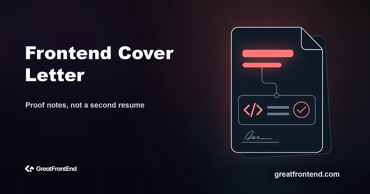 Frontend Developer Cover Letter: Templates and Writing Guide (2026)