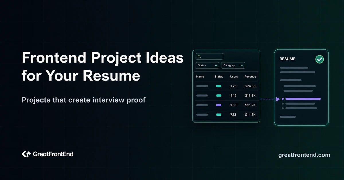 Frontend Project Ideas for Your Resume: What Actually Impresses (2026)