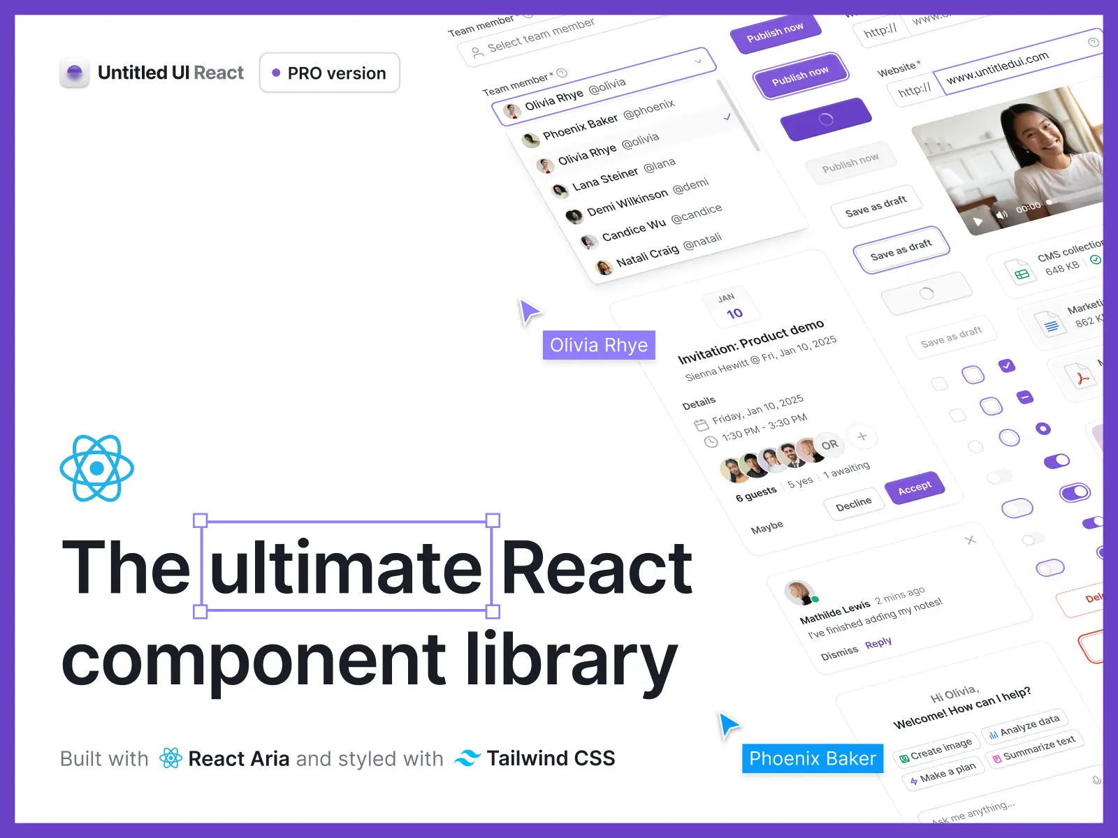Untitled UI React homepage