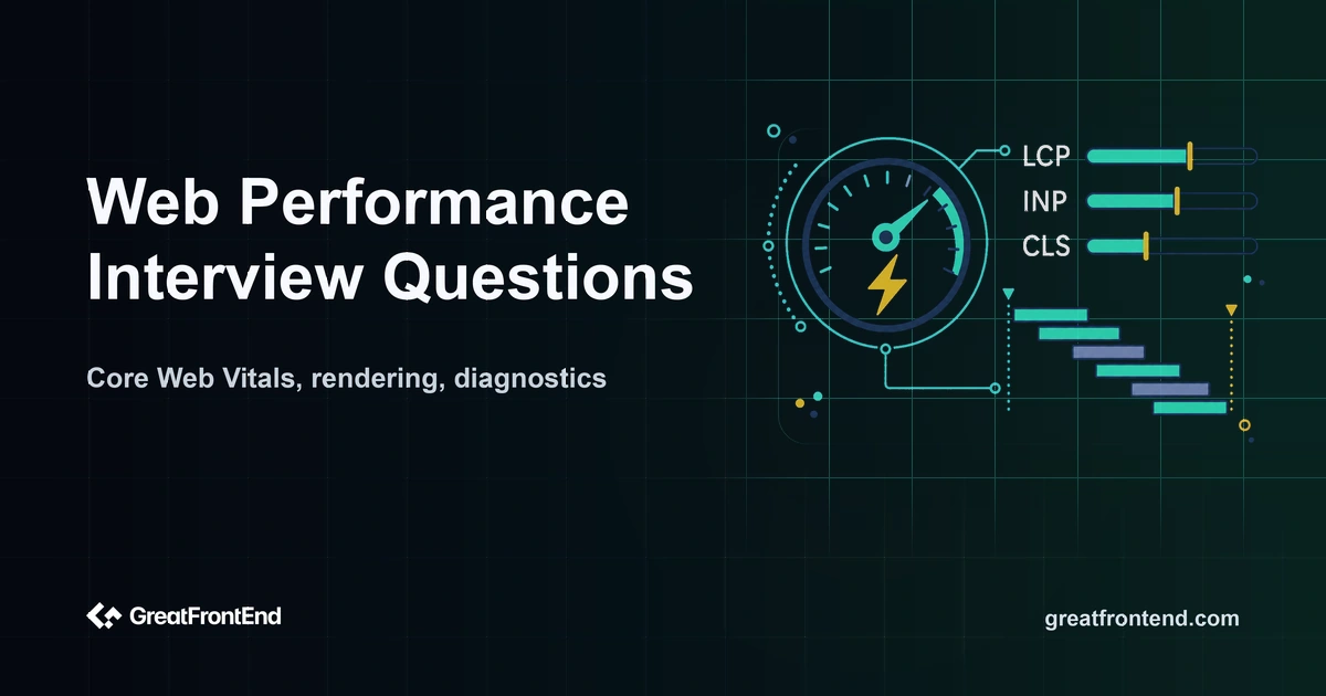 Web Performance Interview Questions: Core Web Vitals to Rendering (2026)