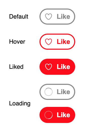 Like Button States