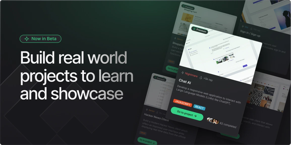 The fastest way to learn Front End – by building actual projects