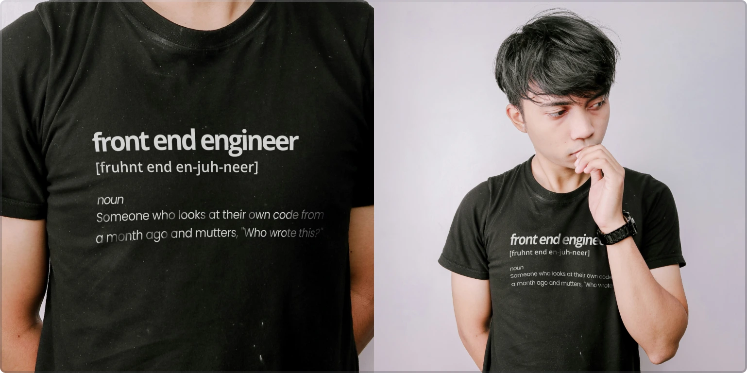 The "Who Wrote This?" Tee — Every dev's inner monologue